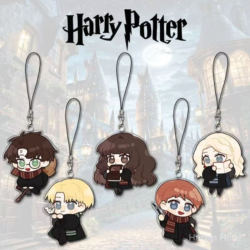 Harry Potter สินค้าโทรศัพท์จี้ Q รุ่น Hermione Malfoy Luna กระเป๋าเป้สะพายหลังนักเรียนน่ารักของขวัญ