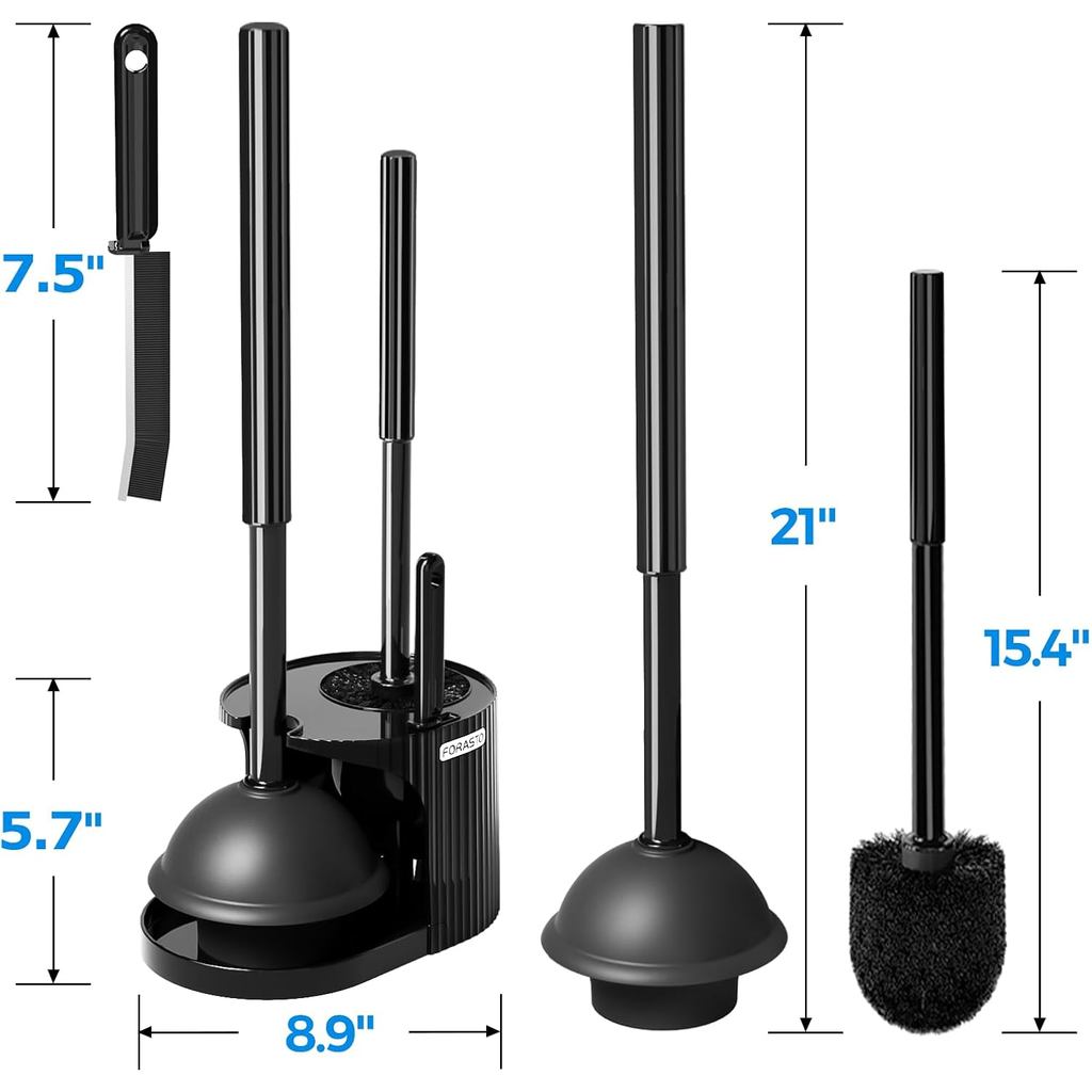 3 in 1 Toilet Brush and Plunger Set,Toilet Bowl Brush Plunger Set,Toilet Brush Plunger Combo,Cleanin
