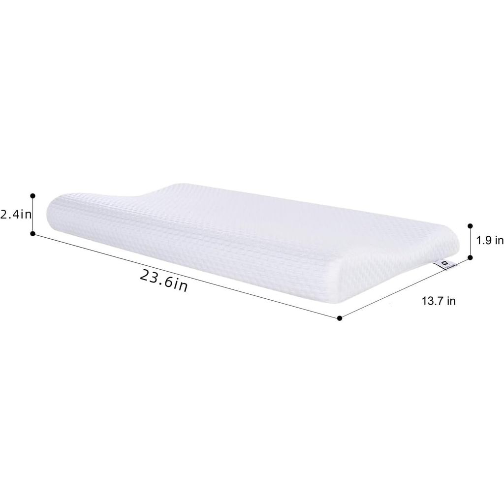 SUQ I OME Slim Sleeper-Ultra Thin Memory Foam Neck Pillow, 1.9'' to 2.4 '' Height, Ultra Thin & Low 