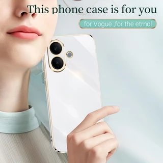 สําหรับ Vivo V70 V60Lite V60 Lite Y05 Y11D Y21 Y31D 2025 เคสโทรศัพท์สีทึบปลอกง่าย VivoV70 VivoV60Lite ชุบเปลือกนิ่มป้องกันซิลิโคนกันกระแทก TPU ฝาหลัง