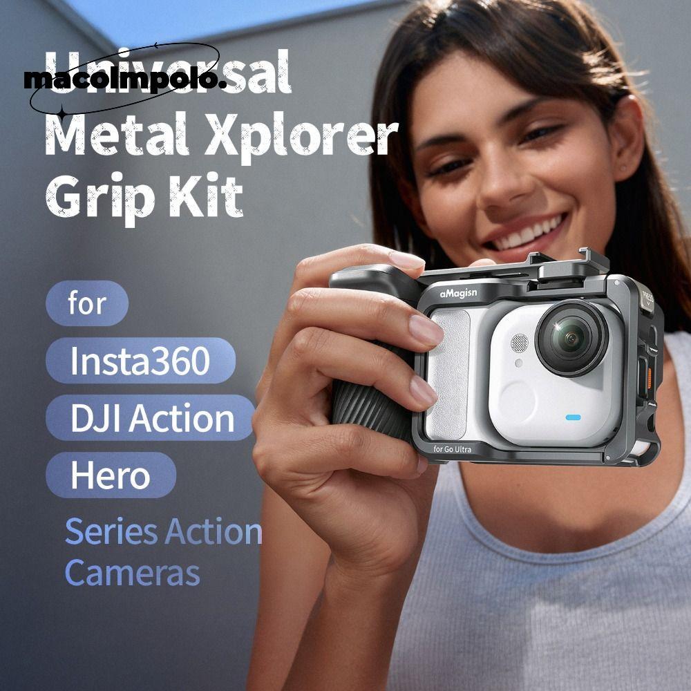 Xplorer Grip Kit Handle, อลูมิเนียมปรับ Street Grip Vlog Holder, Quick Release กล้องขยายอะแดปเตอร์สํ