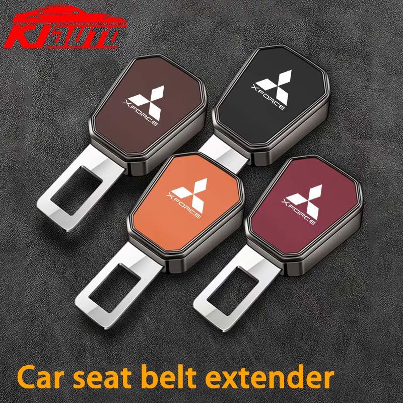 Mitsubishi XForce ABS โลหะรถเข็มขัดนิรภัยคลิป Extender ความปลอดภัย Seatbelt ล็อคหัวเข็มขัดปลั๊กเข็มขัดนิรภัย Silencer สําหรับ X-Force Exceed Ultimate E-x Force อุปกรณ์ตกแต่งภายใน