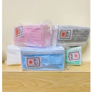 🎁 Face Mask แมสญี่ปุ่นแท้ 3 ชั้น 50 ชิ้น ปั๊มโลโก้ Japan พร้อมส่งจากไทย รุ่นหนาพิเศษ