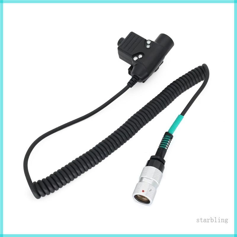 Star อะแดปเตอร์ชุดหูฟังกลางแจ้ง U94 PTT 6 Pin Plug Cable สําหรับ PRC152