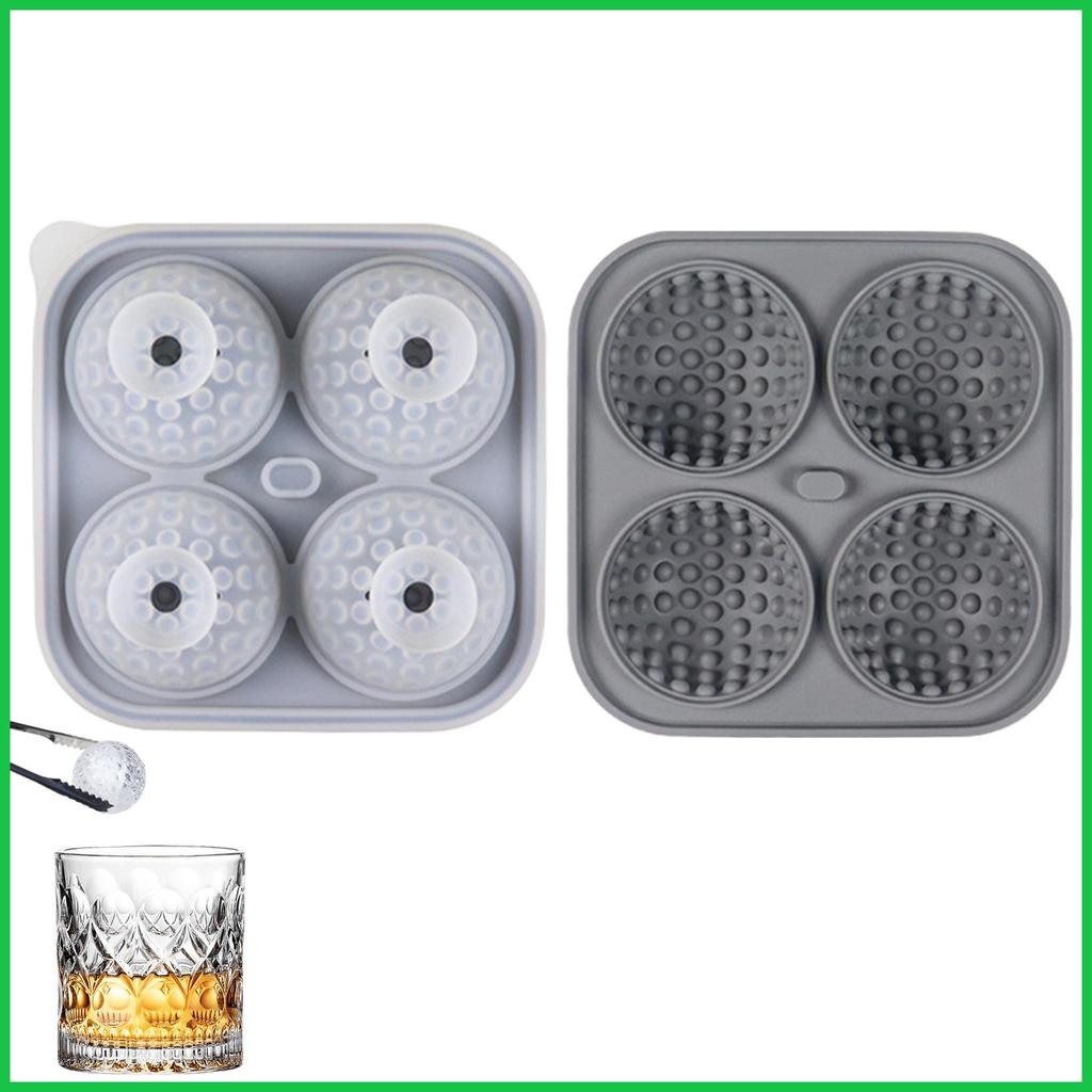 ลูกกอล์ฟแม่พิมพ์น้ําแข็งอาหารเกรดซิลิโคน ICE Ball Maker Golf Ball รูปร่างถาด 4 ช่องสําหรับตู้แช่แข็ง