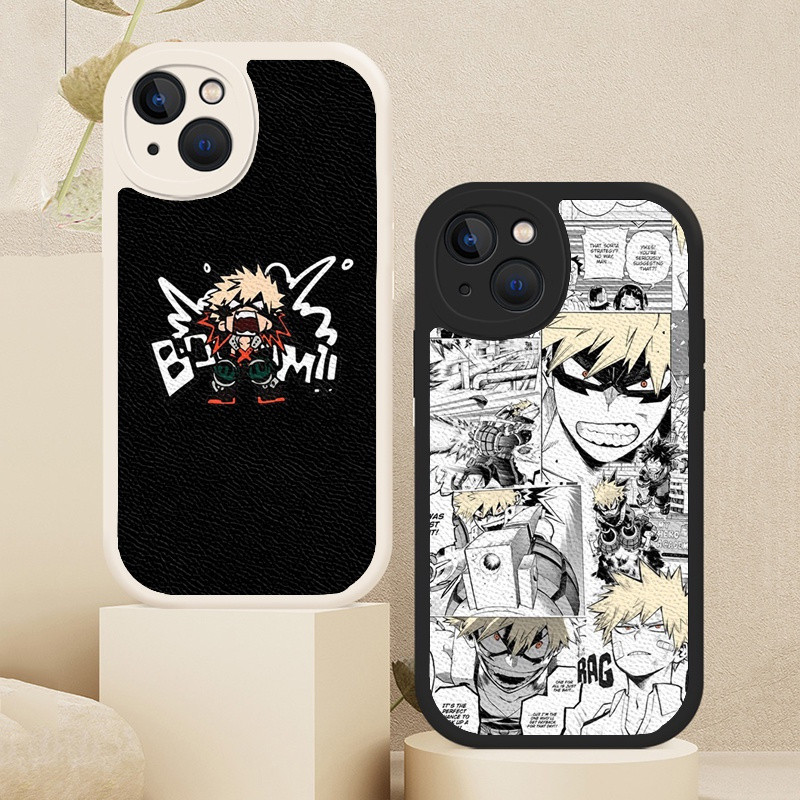 TP-1 Katsuki Bakugou My Hero Academiaเคสโทรศัพท์สําหรับiPhone 13 12 Pro Mini 7 8 Plus X XS XR Lambsk