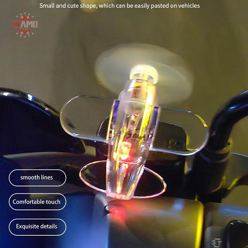 พัดลม LED รูปแบบเครื่องบิน เพิ่มความสวยงามและแสงสว่างให้มอเตอร์ไซค์ในเวลากลางคืน