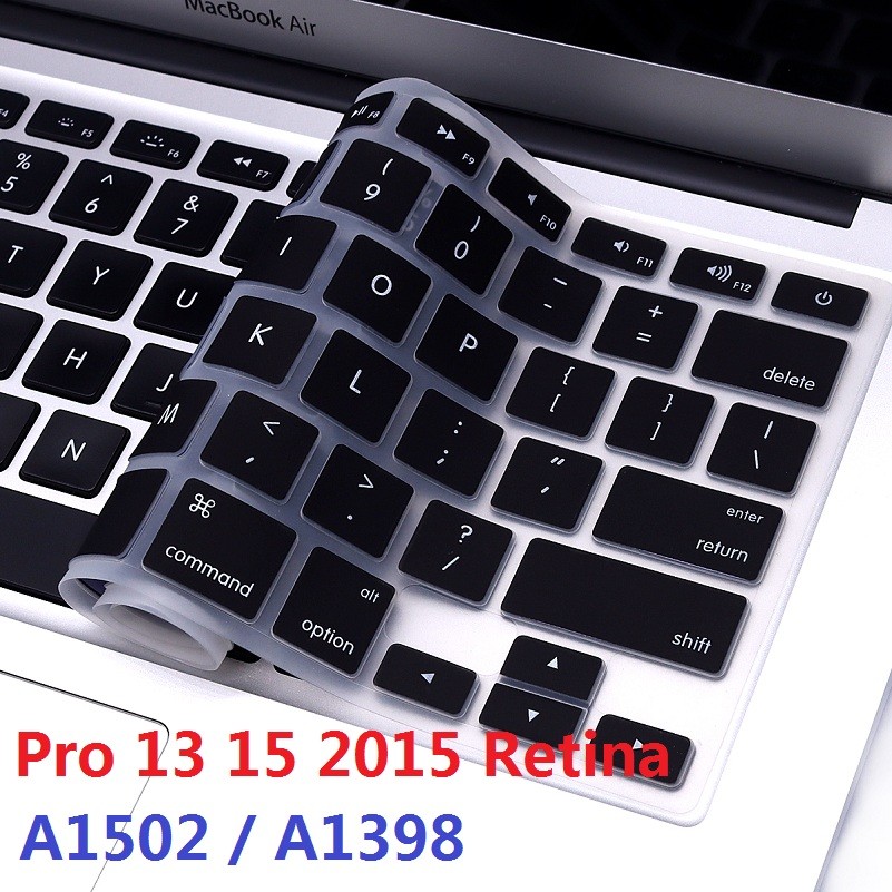 TPU Skin for Macbook Pro 13 15 2015 Retina A1502 A1398 US EU Keyboard Cover English For Macbook Reti