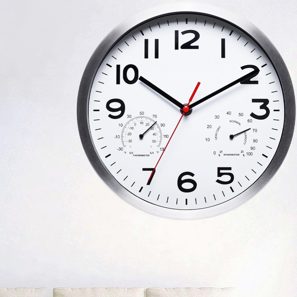 【SMELLSHI】Digital Clock with Temperature & Humidity Display - Battery Operated, Easy to