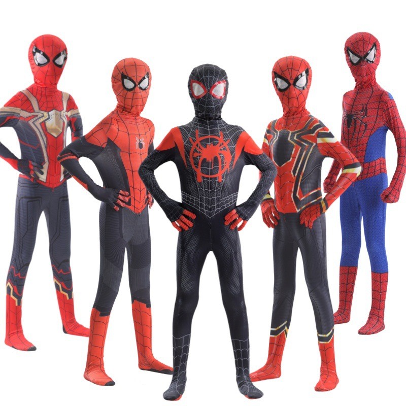 ชุดบอดี้สูท Halloween Spiderman และ Miles สำหรับเด็กและผู้ใหญ่ ไซซ์ 11-9