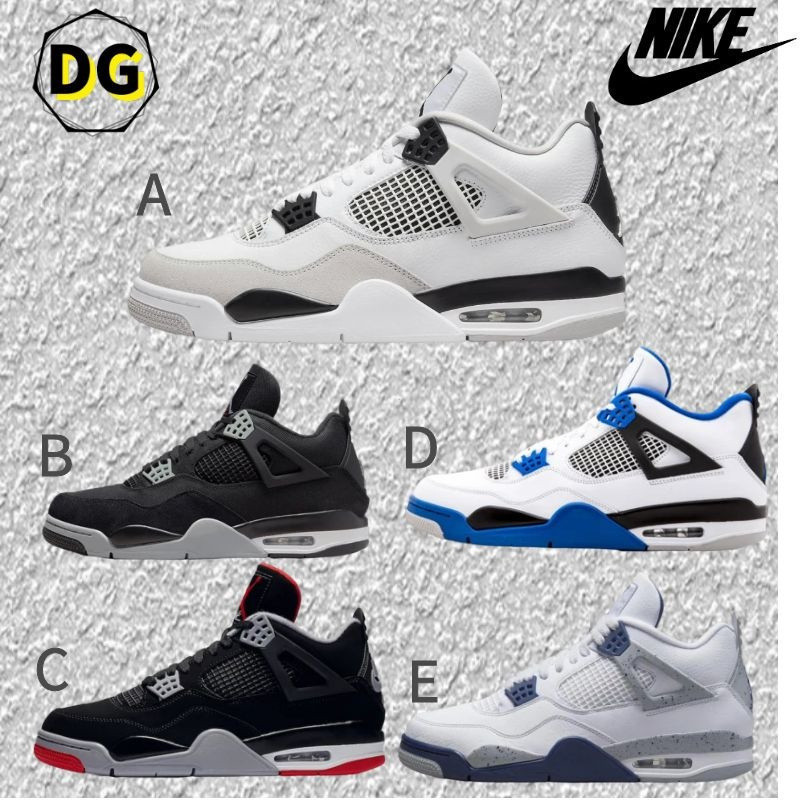 Nk air jordan 4 Retro Brad ปฏิบัติรองเท้าบาสเก็ตบอลแฟชั่นรองเท้าผ้าใบกลางผู้ชายผู้หญิงสไตล์เดียวกันส