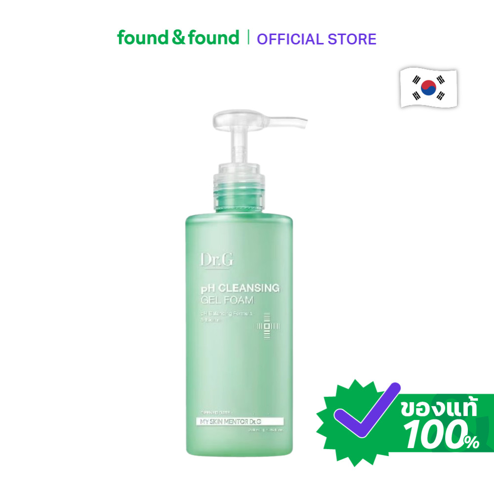 Dr.G PH Cleansing Gel Foam 200ml โฟมล้างหน้า สำหรับผิวบอบบาง found & found