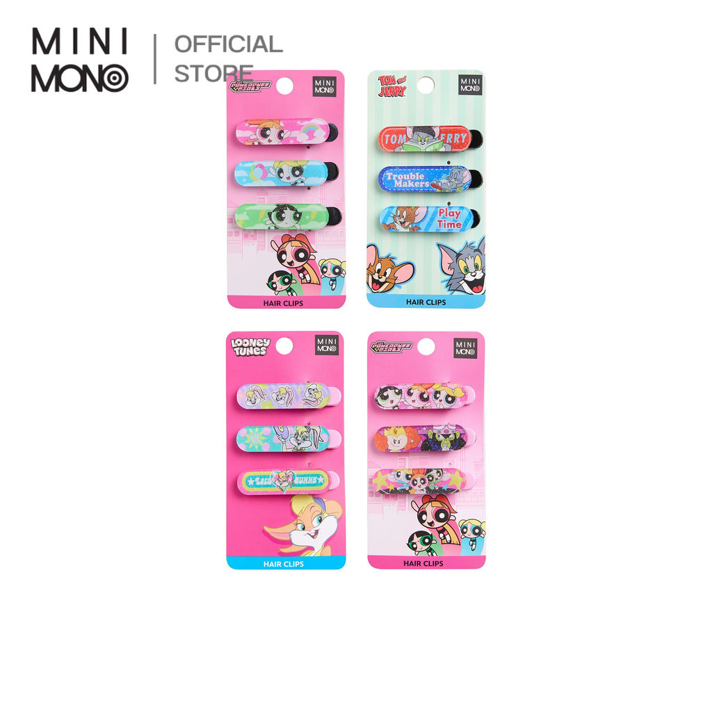 Mini mono ชุดเซ็ตกิ๊บติดผม 3 ชิ้น ดีไซน์น่ารัก ใช้งานง่าย จับคู่มาในเซ็ต 2 ชิ้น เหมาะสำหรับตกแต่งทรงผมให้ดูเรียบร้อย