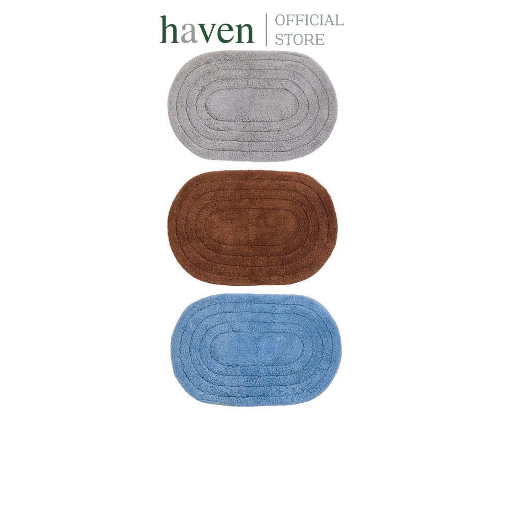 พรมเช็ดเท้า ผ้าคอตตอน 100% ขนาด 60x40 ซม. ดูดซับน้ำดี แห้งไว นุ่มสบาย