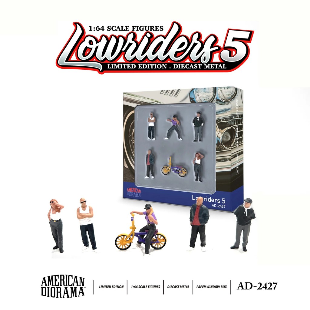 American Diorama 1:64 Figure Set: Lowriders 5 AD-2427