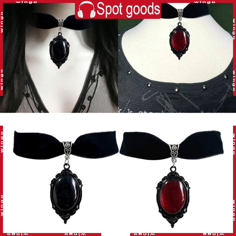 WIN กํามะหยี่นูนคริสตัลสร้อยคอแฟชั่นผู้หญิงของขวัญ Pagan Witchcraft เครื่องประดับ