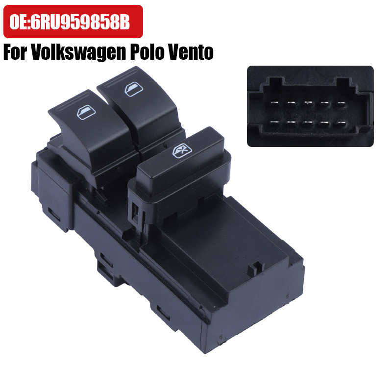 สินค้าพร้อมPower Master Window Switch สําหรับ Volkswagen Polo 6RU959858B9B9/6RU959858C9B9/6RU959858บ