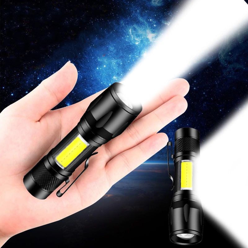 flashlights mini ไฟฉายแรงสูง แสงจ้า มินิแบบพกพา ชาร์จ USB ได้