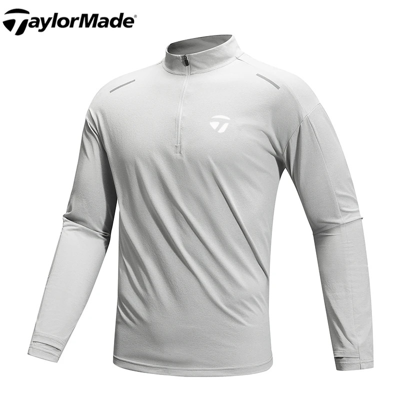 เสื้อยืดแขนยาวครึ่งซิปรองเท้าน้ำหนักเบา Ultra-Les Golf แห้งไว เหมาะสำหรับการออกกำลังกายและการฝึกซ้อม