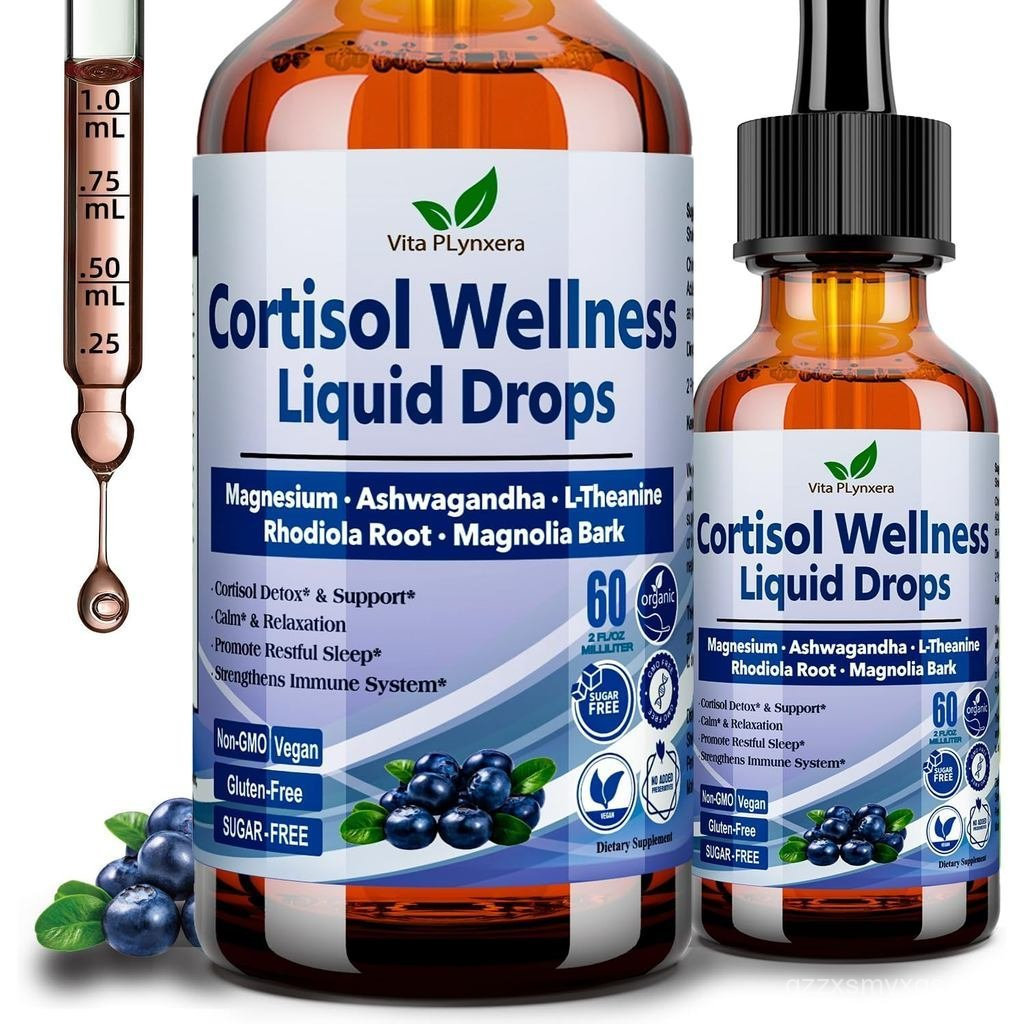 Cortisol สําหรับและผู้ชาย 17-in-1 Cortisol ลด Detox Manager w. Magnesium Glycinate Ashwagandha, L-Th