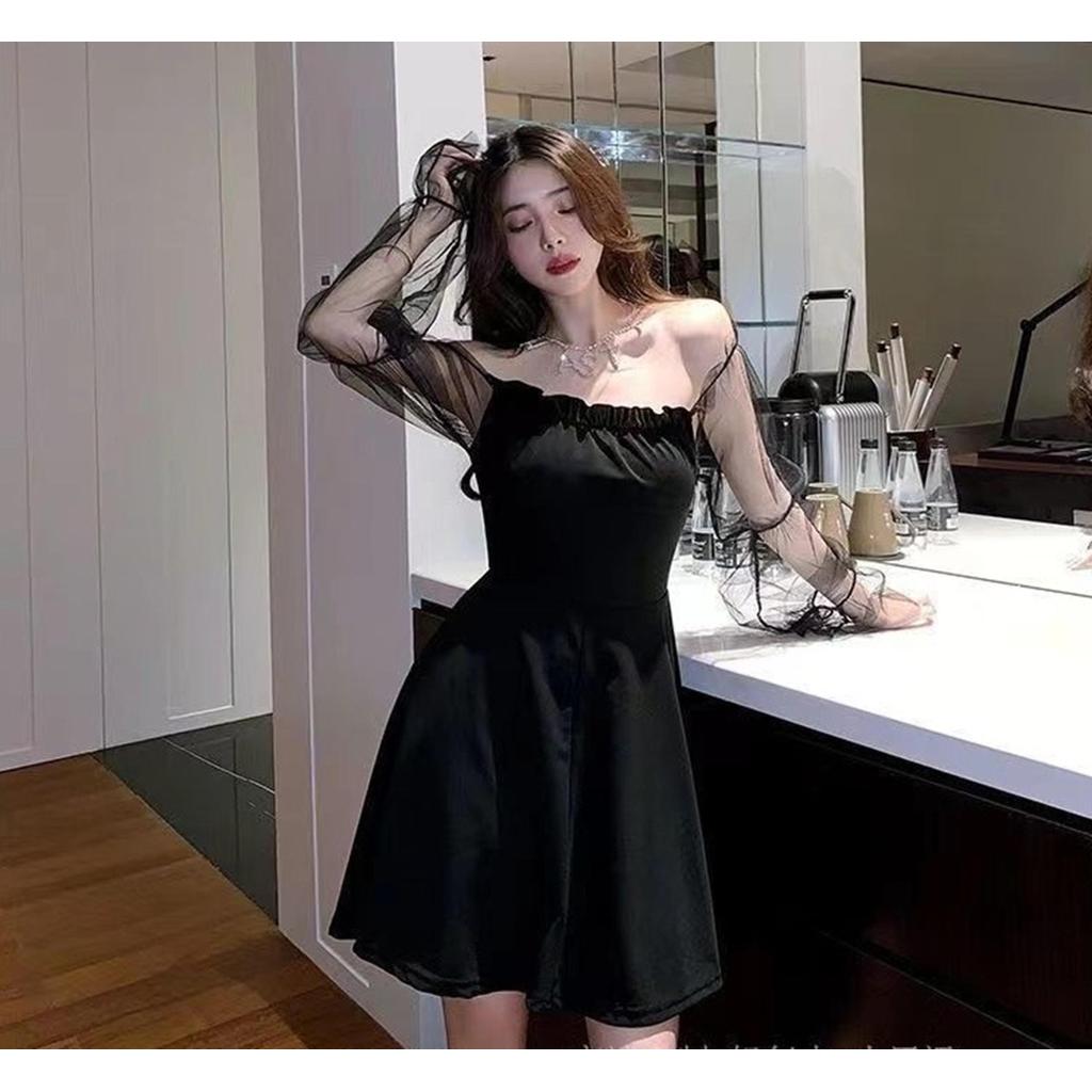 iPinkพร้อมส่งจากกทม.ชุดเดรสดำ รัดรูป เหนือเซ่า ปาดไหล่แขนยาวสายเดี่ยว เซ็กซี่ หุ่นดี ใส่แล้วดูผอม คนอ้วนใส่ได้ สำหรับผู้ - รูปที่ 6