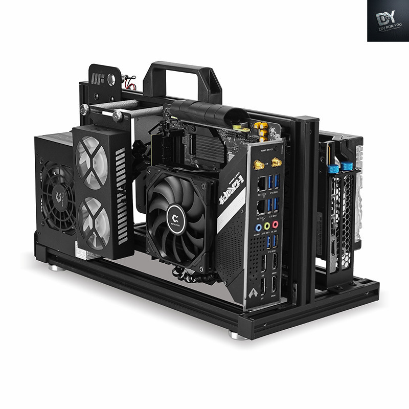 Dfy ITX เคสคอมพิวเตอร์ gaming CASE PC (เคสพีซี) tempered glass อาคารบล็อกแชสซีเปิดประเภท เมนบอร์ดกรอบอลูมิเนียมพนักพิงจับ 240 ระบายความร้อนด้วยน้ําคอมพิวเตอร์เดสก์ท็อป