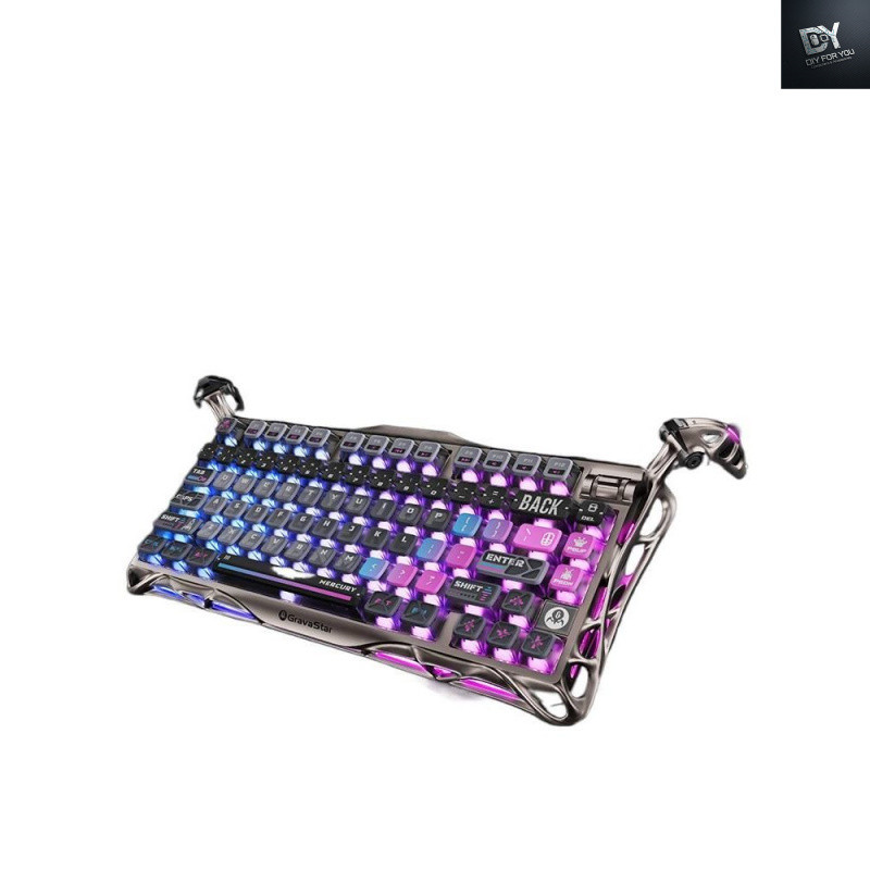 Dfy 75K1Pro Mechanical Keyboard Cyber ที่กําหนดเองอลูมิเนียมเกมไร้สายสําหรับเล่นเกมเฉพาะคีย์บอร์ดเมา
