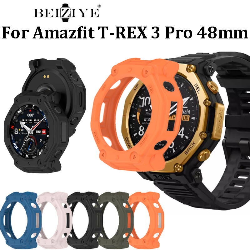 TPU สําหรับ Amazfit T-Rex 3 Pro 48 มม.นาฬิกาสมาร์ทกันชนสําหรับ Amazfit T-Rex 3 Pro Protector Shell อ