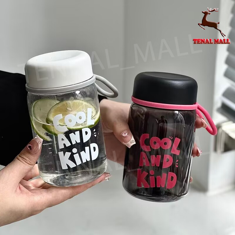 350ml ถ้วยน้ํากีฬา ขวดน้ำพลาสติก โปร่งใสพร้อมเชือกเส้นเล็กถ้วยน้ํานักเรียน ความเรียบง่ายขวดน้ําขวดน้ำพกพา