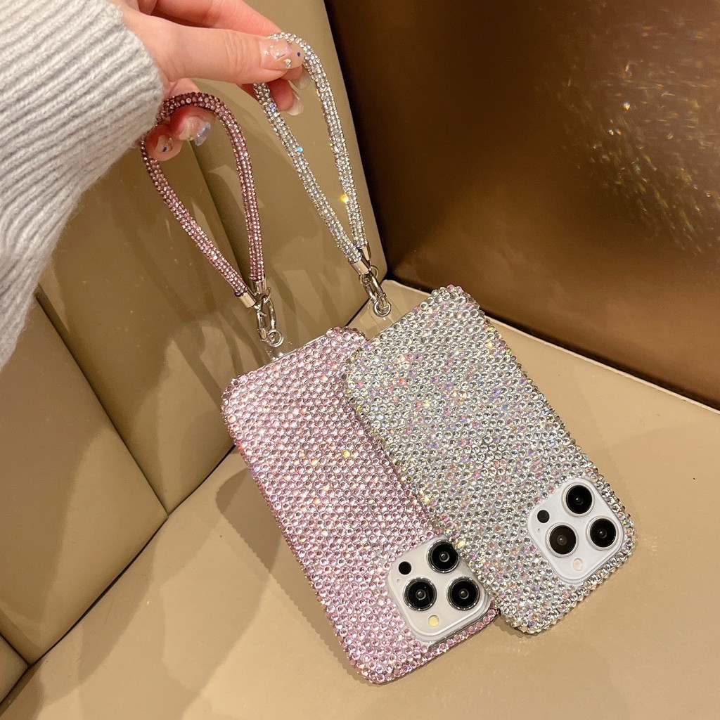 【ข้อเสนอพิเศษเฉพาะช่วงเวลา】ความคิดสร้างสรรค์ DIY หรูหราเพชรเต็มเคสโทรศัพท์สําหรับ iPhone 17 15 16 14 13 12 11 Pro Max แฟชั่นแฟลชเพชรเชือกเส้นเล็กฝาครอบป้องกัน ราคา ถูกที่สุด ดีลบีเคเค แกลเลอรีภาพที่ 2