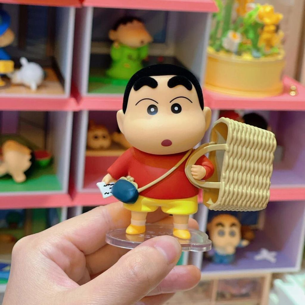 Xiaoxin Early Ancient Little Potato Series กล่องตาบอด Crayon Shin-chan ของเล่นอินเทรนด์มือถือสํานักงานหุ่นของขวัญวันเกิด