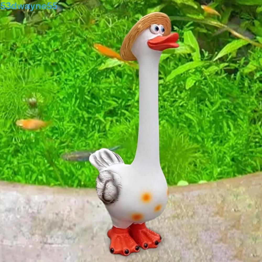 DWAYNE Garden Geese Sculpture, ตุ๊กตา Geese เรซิ่น