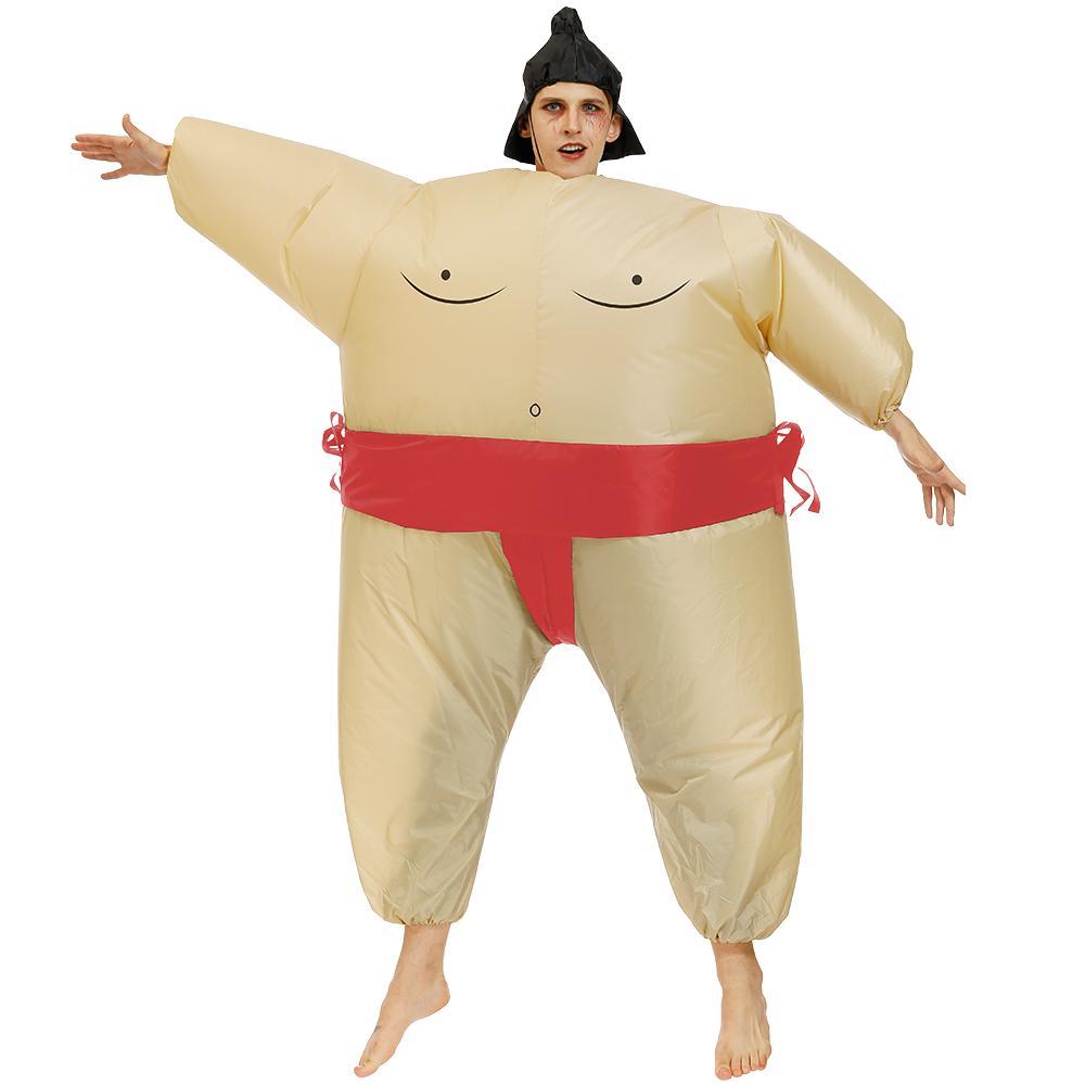 Sumo Wrestler เครื่องแต่งกายชุดเป่าลม Blow Up Party ชุดคอสเพลย์เด็กผู้ชาย