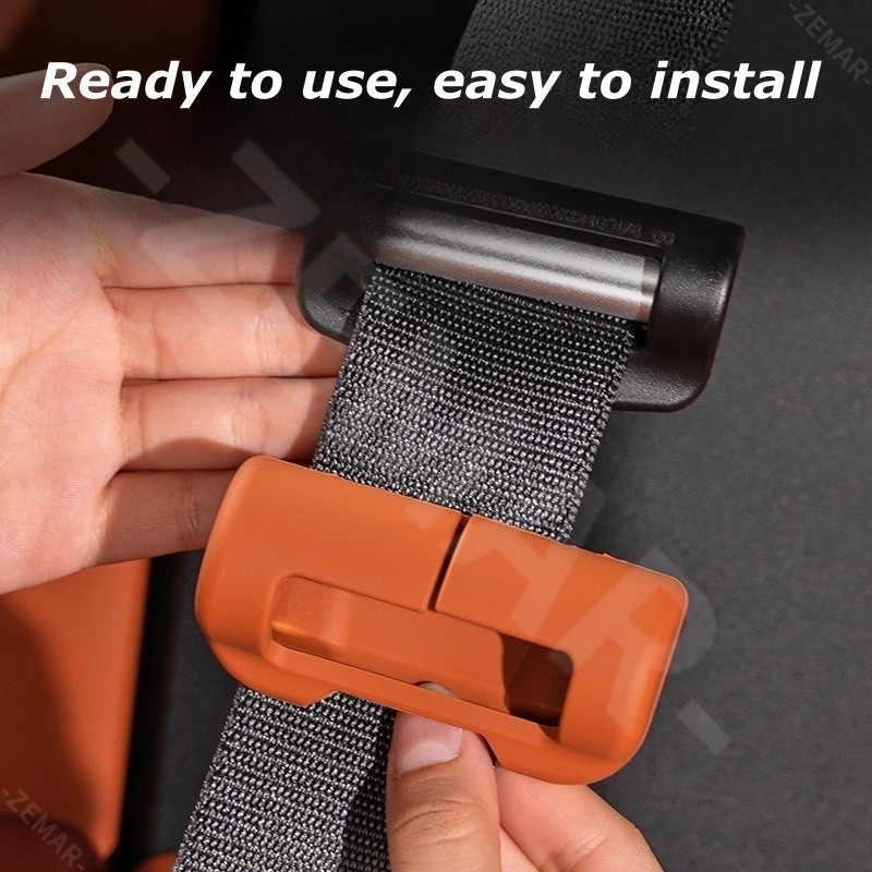 Porsche ซิลิโคนเข็มขัดปลอดภัยหัวเข็มขัดป้องกันการลื่นป้องกัน nti รอยขีดข่วน เข็มขัดนิรภัยรถยนต์หัวเข็มขัดปกป้อง Porsche Cayenne 911 992 718 Macan Panamera Taycan - รูปที่ 3