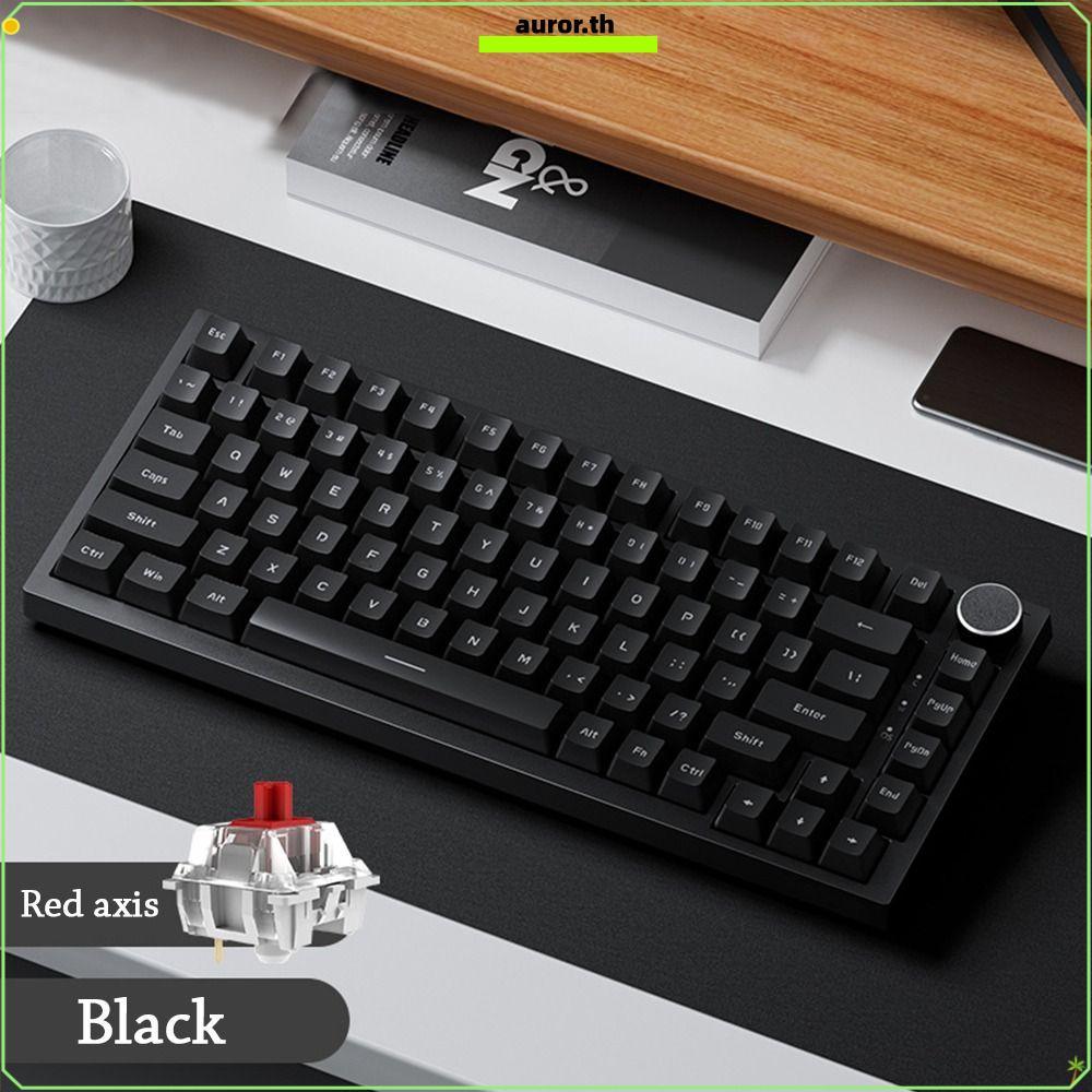 AURO Gaming Keyboard, AK820 Silent Mechanical Keyboard, Mechanical Keys Backlit 82-Key Wired Keyboar