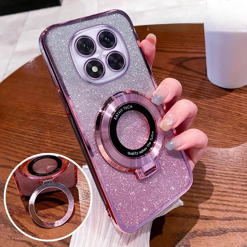 สําหรับ Redmi Note14 กรณีวงเล็บ Glitter สําหรับ Redmi Note14 14c 14proplus 13c 12c Poco X7 X6 F7 กรณ