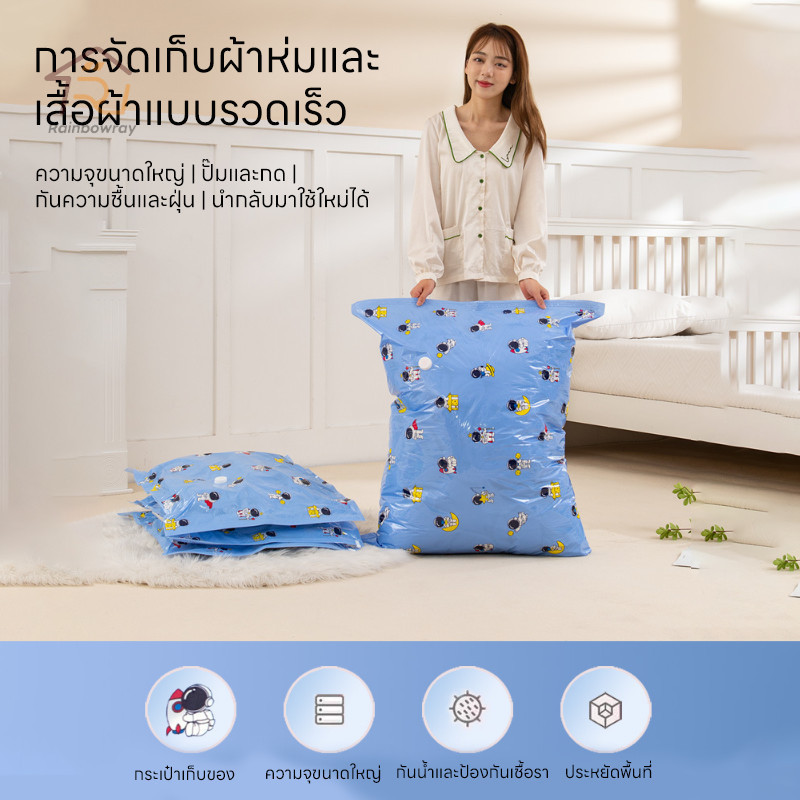 ถุงเก็บเสื้อผ้า ถุงสูญญากาศ ถุงเก็บกระเป๋าเดินทาง ไม่ขาดง่าย ใช้ซ้ำได้เรื่อยๆ จัดเก็บเป็นระเบียบ - รูปที่ 3