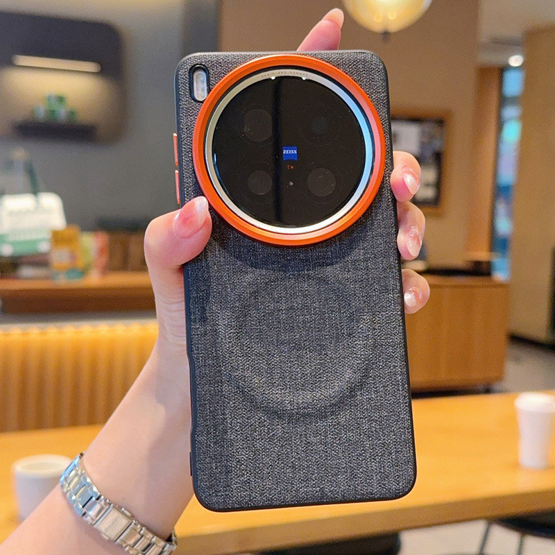 ผ้าลินินเหมาะสําหรับ vivox200/x200s เคสโทรศัพท์ vivox200pro Magnetic Case x200ultra Case Spot goods