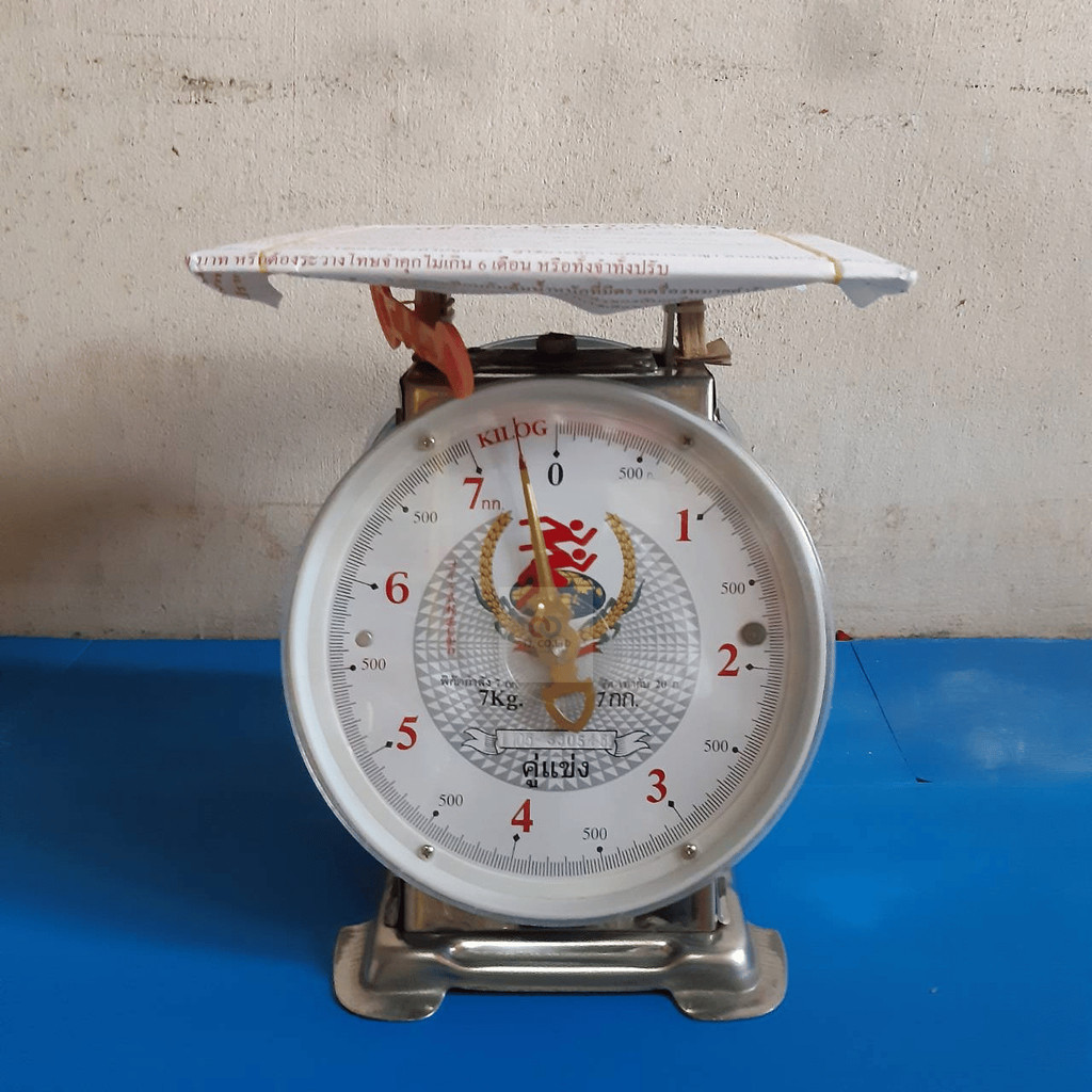 ส่งทันที ตราชั่ง เครื่องชั่ง กิโล พิกัดขนาด7,15 KG ตราคู่แข่งจานลึกใหญ่สแตนเลส กันน้ำ100% แสตนเลส430 หนา