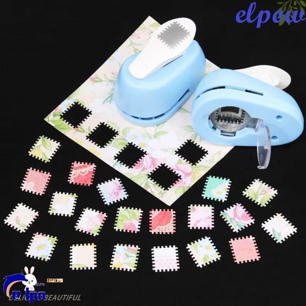 PIXELPOWER ลายนูน|Cutting Craft Punches Maker Stamp Border Punch, อุปกรณ์การเรียนกระดาษตัด Hole Puncher ประหยัดแรงงาน Toothed Puncher Embosser DIY Craft