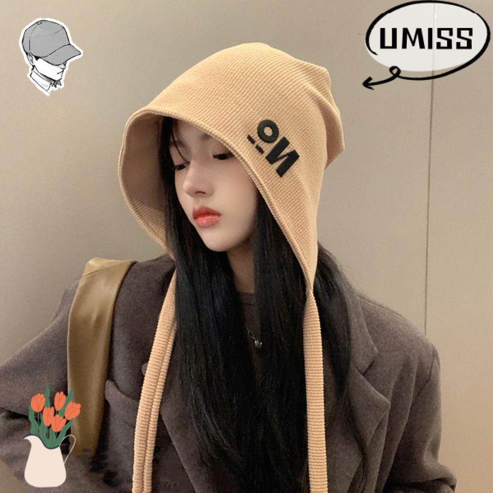 UMISTYDREAM หมวกบักเก็ตผู้หญิง หมวกถักสไตล์เกาหลี