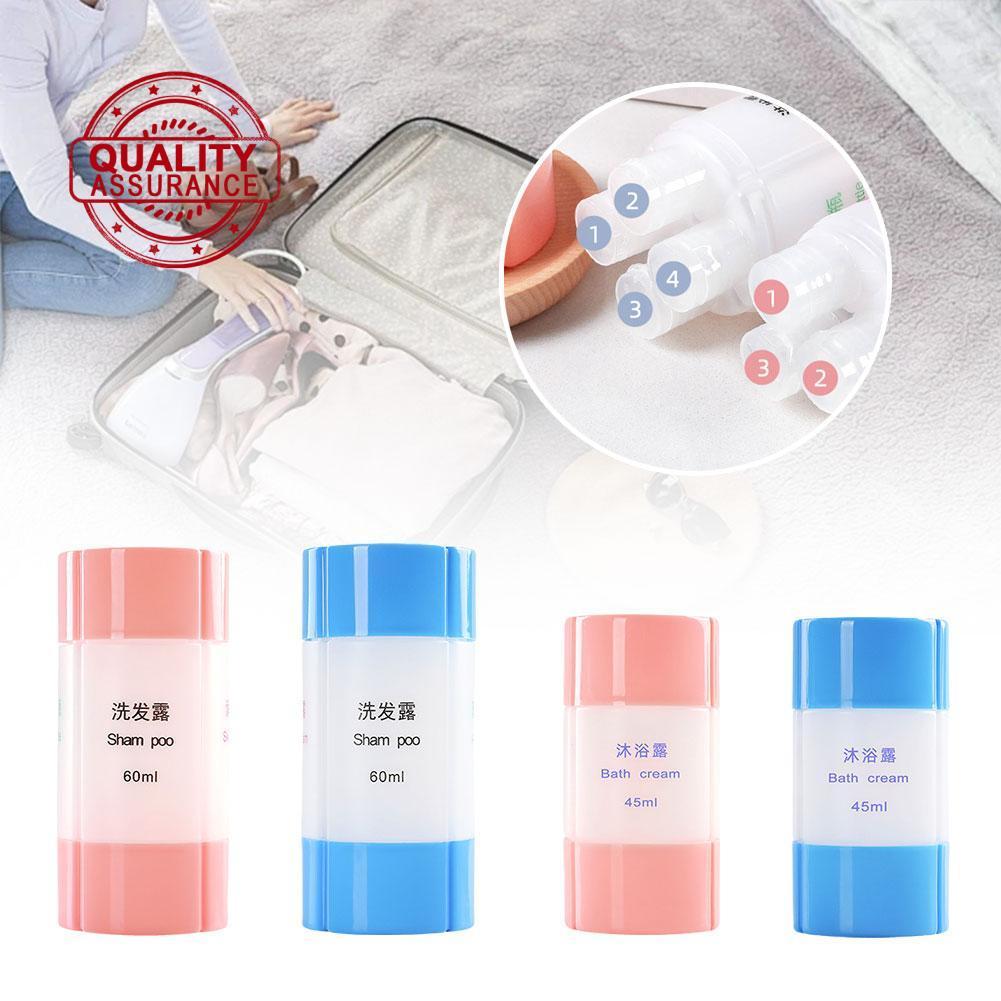 SEUW 4-in-1 Travel Sub-bottle แชมพู Body Wash Travel Sub-bottle เครื่องสําอางซิลิโคนสี่ชิ้น Z8i1 SEU