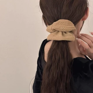 เวอร์ชั่นเกาหลีขนสัตว์ถักเชือกผมผ้า Scrunchy แหวนผมอารมณ์ Niche Tie Head เชือก