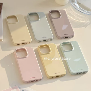 สีชมพูเคสโทรศัพท์สําหรับiPhone 17ProMax 17Pro 17 16ProMax 16Pro 16 15ProMax 15Pro 15 14ProMax 14Pro 14 13ProMax 13Pro 13 12 Soft Anti-fall Yellowingทน