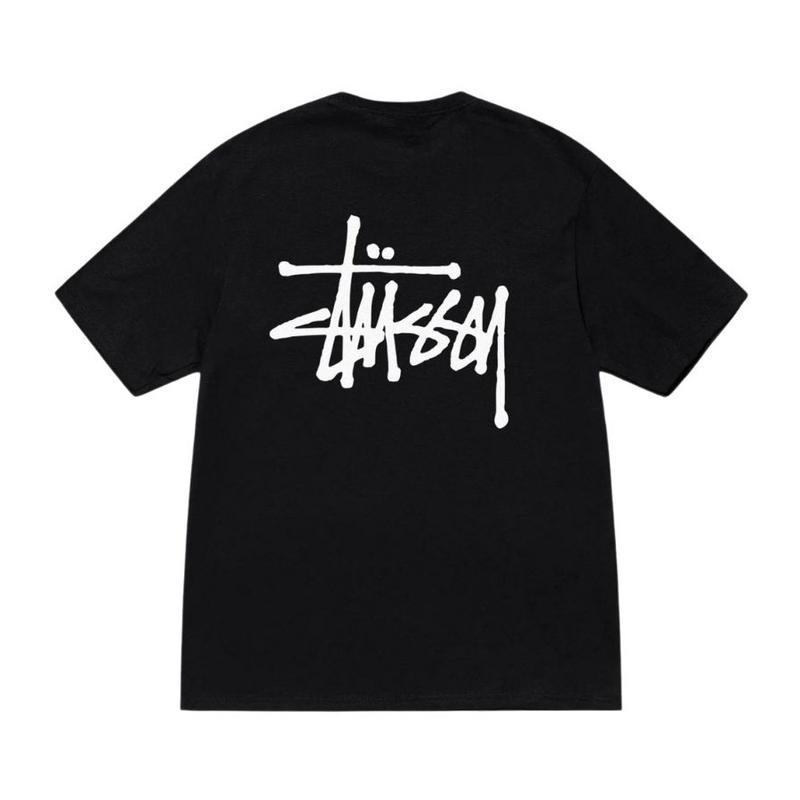 เสื้อยืด Stussy SS23 พื้นฐาน เสื้อยืดคอกลม พิมพ์ลายตัวอักษร สไตล์วินเทจ unisex สไตล์อเมริกัน COD