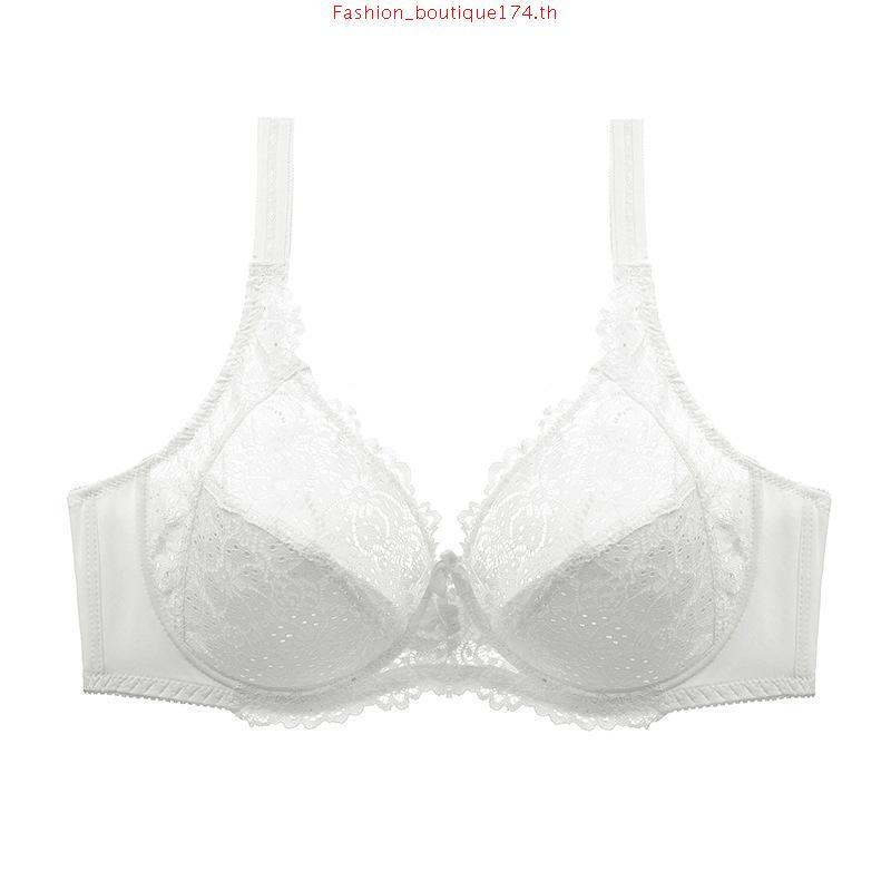 Parifairy ดอกไม้ลูกไม้ Bra สําหรับผู้หญิง Plus ขนาด Bra ลวดไม่มีโฟม Full Cup ชุดชั้นใน 38D 38E 40D 4