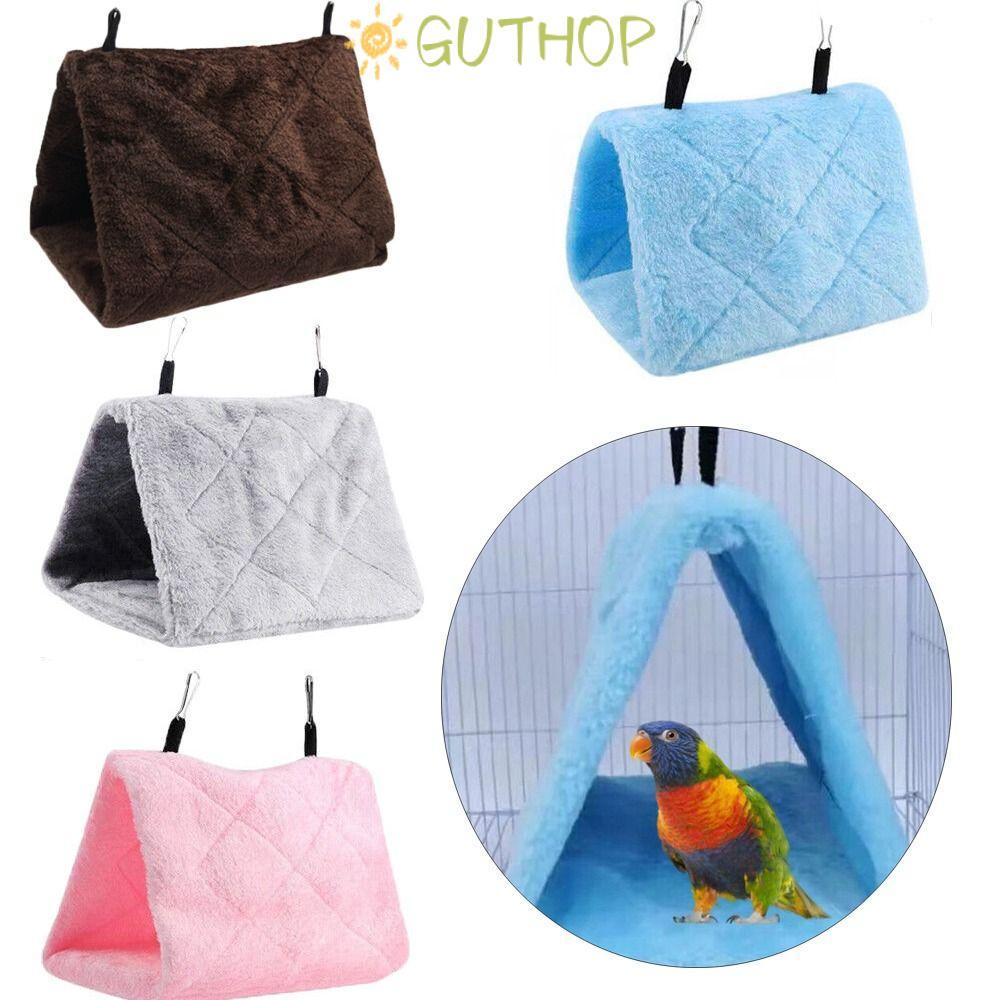 GUTHOP เปลญวนสัตว์เลี้ยง Sleep Happy Pure Color Plush Hang Cave Bed