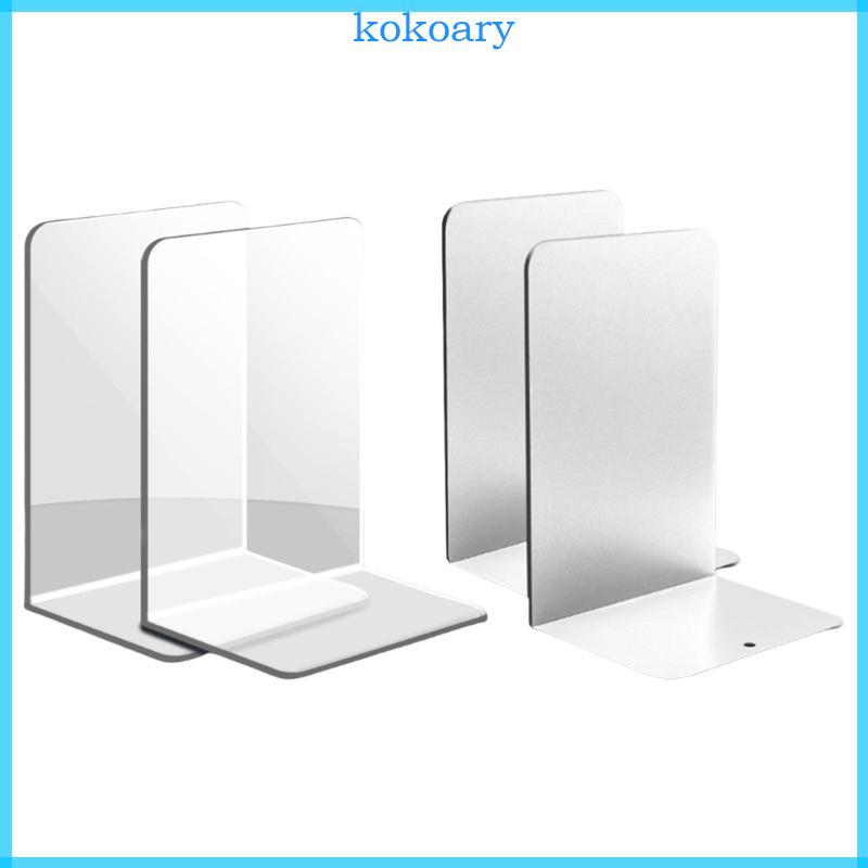 KOK 8 ชิ้น L-Shaped Bookends Book Support Book End ตกแต่ง Bookends Book Stopper