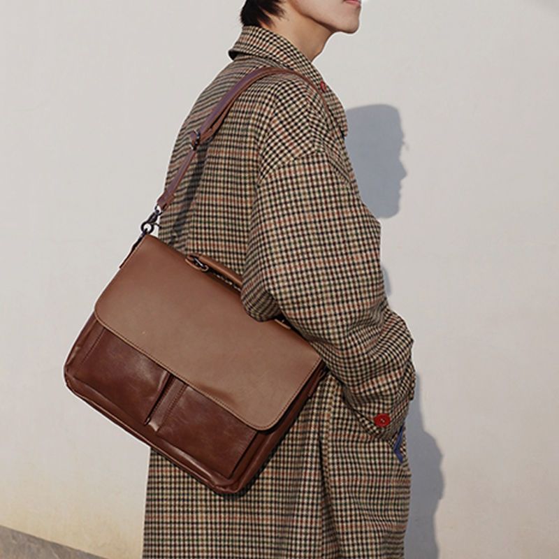 กระเป๋า Messenger ผู้ชาย สไตล์ญี่ปุ่น กระเป๋า Messenger หนังแท้ กระเป๋า Messenger ทำงาน กระเป๋าแฟชั่