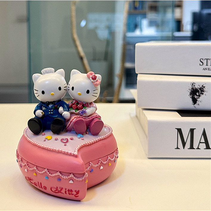 Sanrio hello kitty Daniel Jewelry Box Storage Box Ring Box Couple Birthday Gift Jewelry